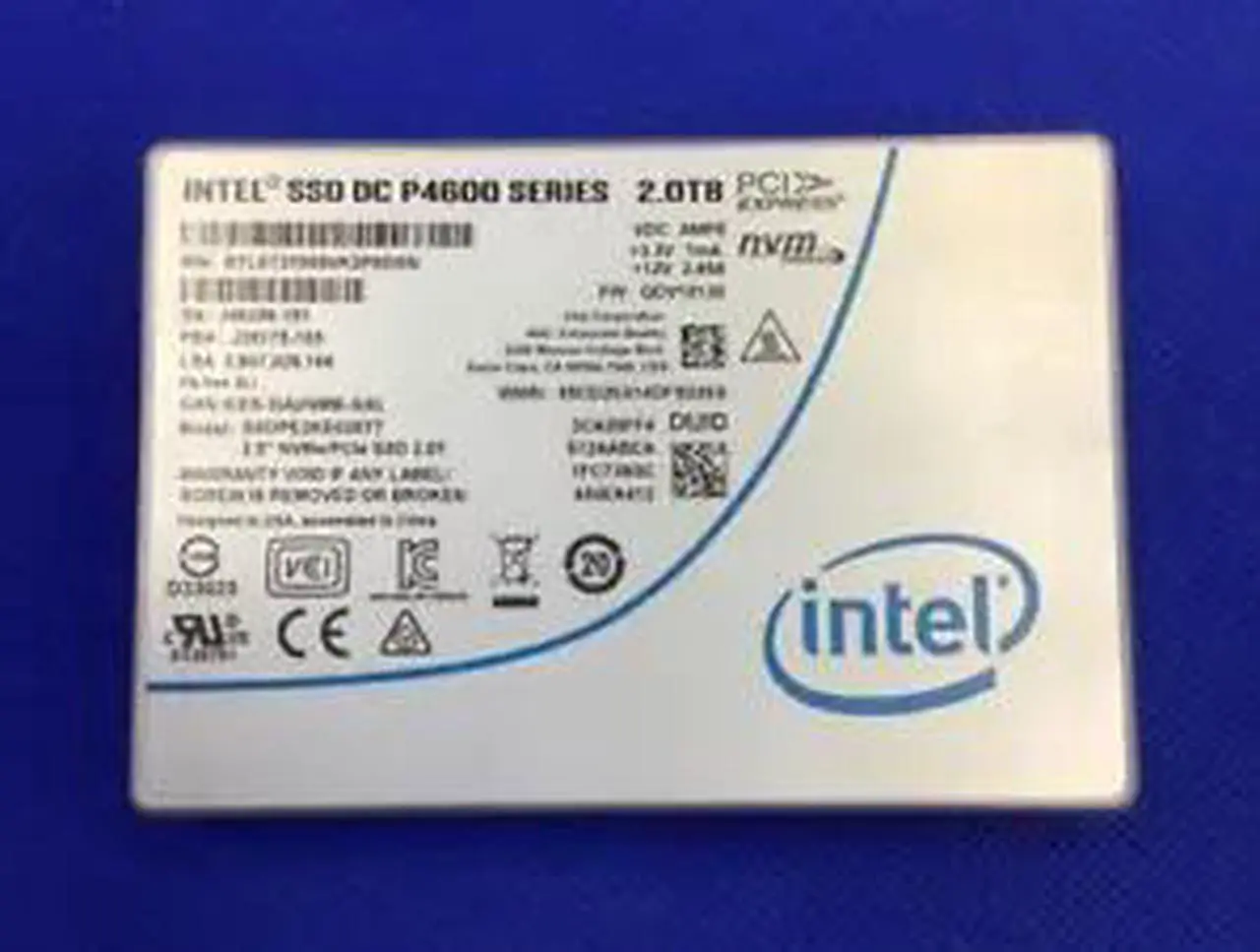 Intel SSD DC P4600 2TB U.2 NVMe Enterprise SSD product image