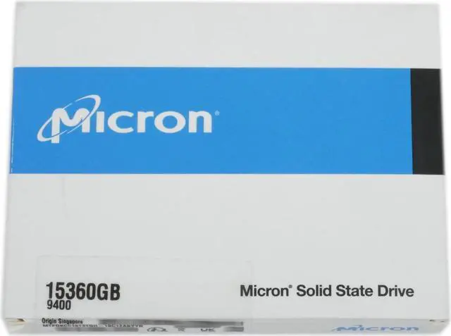 Micron 9400 PRO 15.36TB U.3 NVMe Enterprise SSD product image