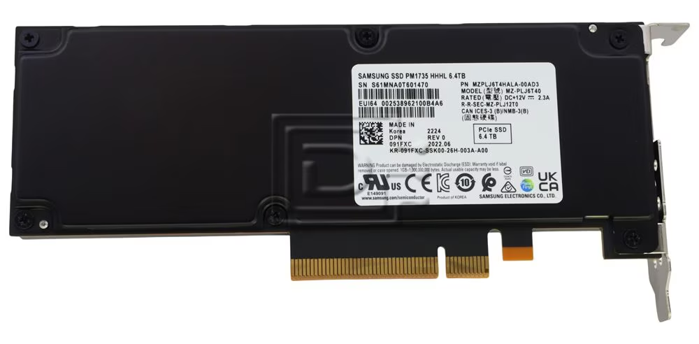 Samsung PM1735 6.4TB U.2 NVMe Enterprise SSD product image