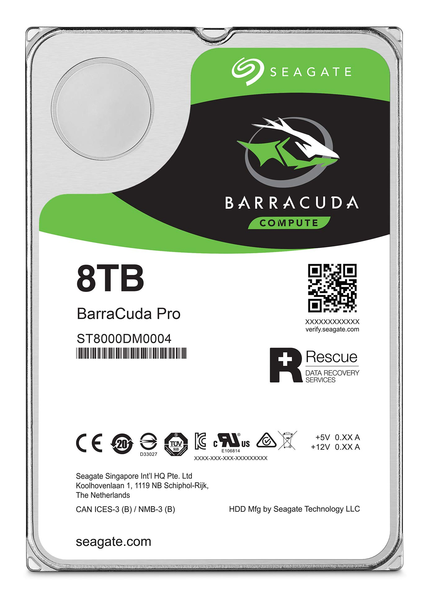 Seagate BarraCuda ST8000DM004 8 TB 3.5 SATA HDD product image