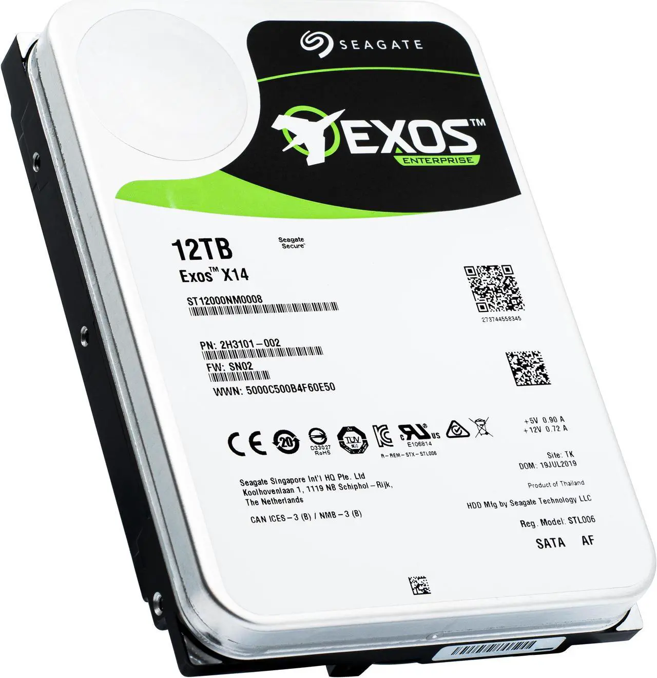Seagate Exos X18 ST12000NM000J 12 TB Enterprise HDD product image