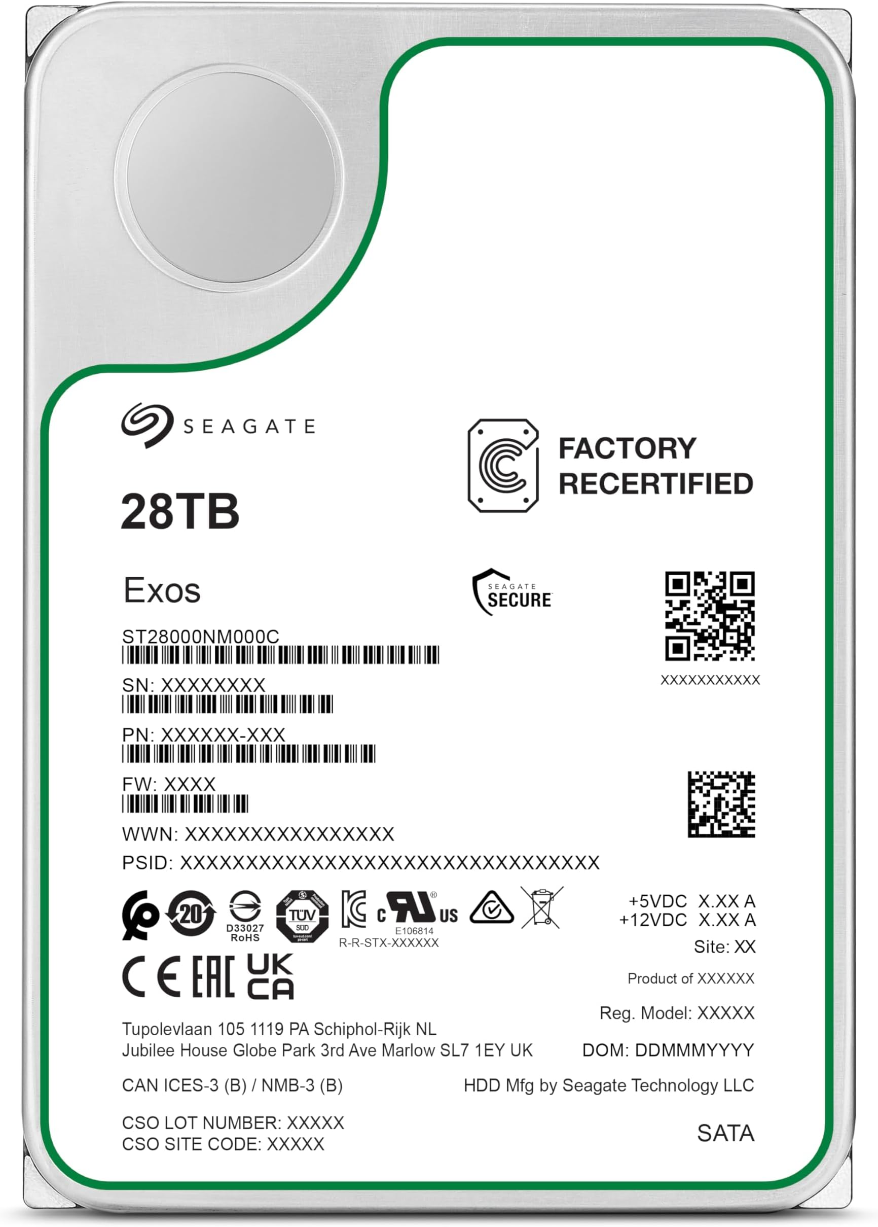 Seagate Exos X24 ST24000NM002H 24 TB Enterprise HDD product image