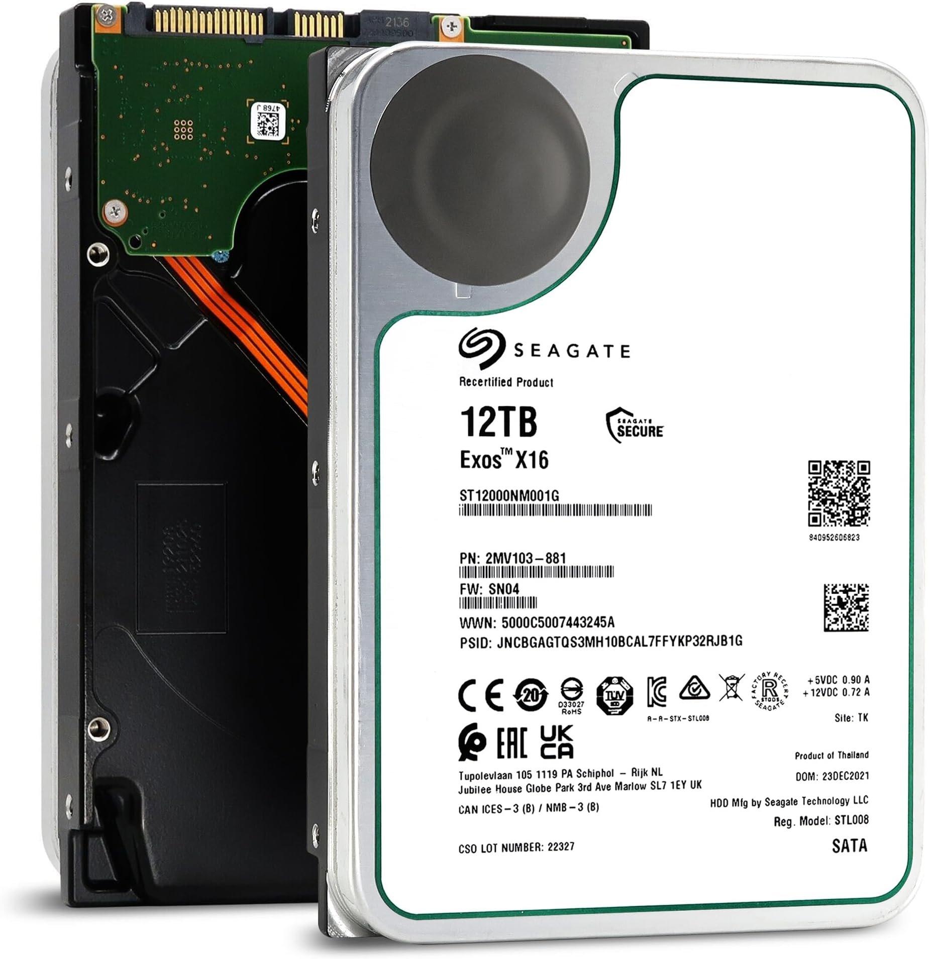 Seagate IronWolf ST12000VN0008 12 TB NAS HDD product image