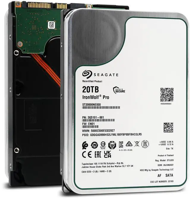 Seagate IronWolf ST20000VN000 20 TB NAS HDD product image