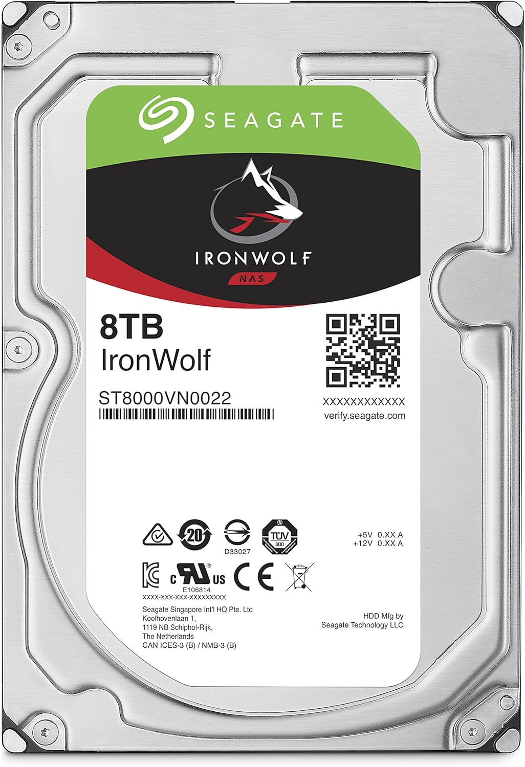 Seagate IronWolf ST8000VN004 8 TB NAS HDD product image