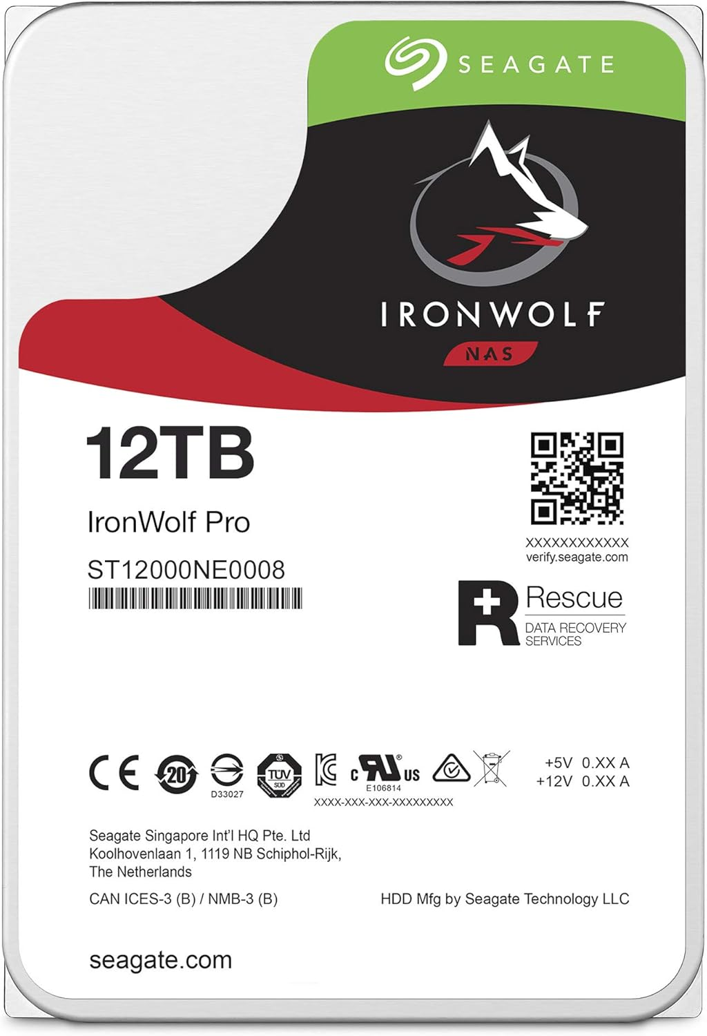 Seagate IronWolf Pro ST12000NT001 12 TB NAS HDD product image