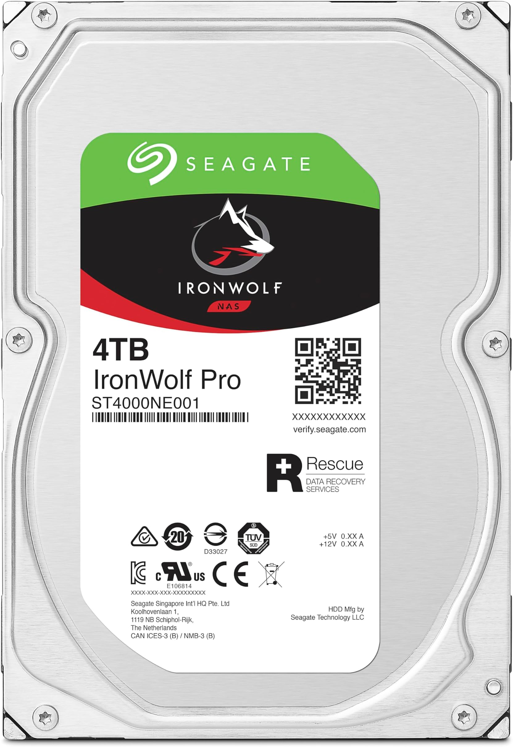 Seagate IronWolf Pro ST4000NT001 4 TB NAS HDD product image