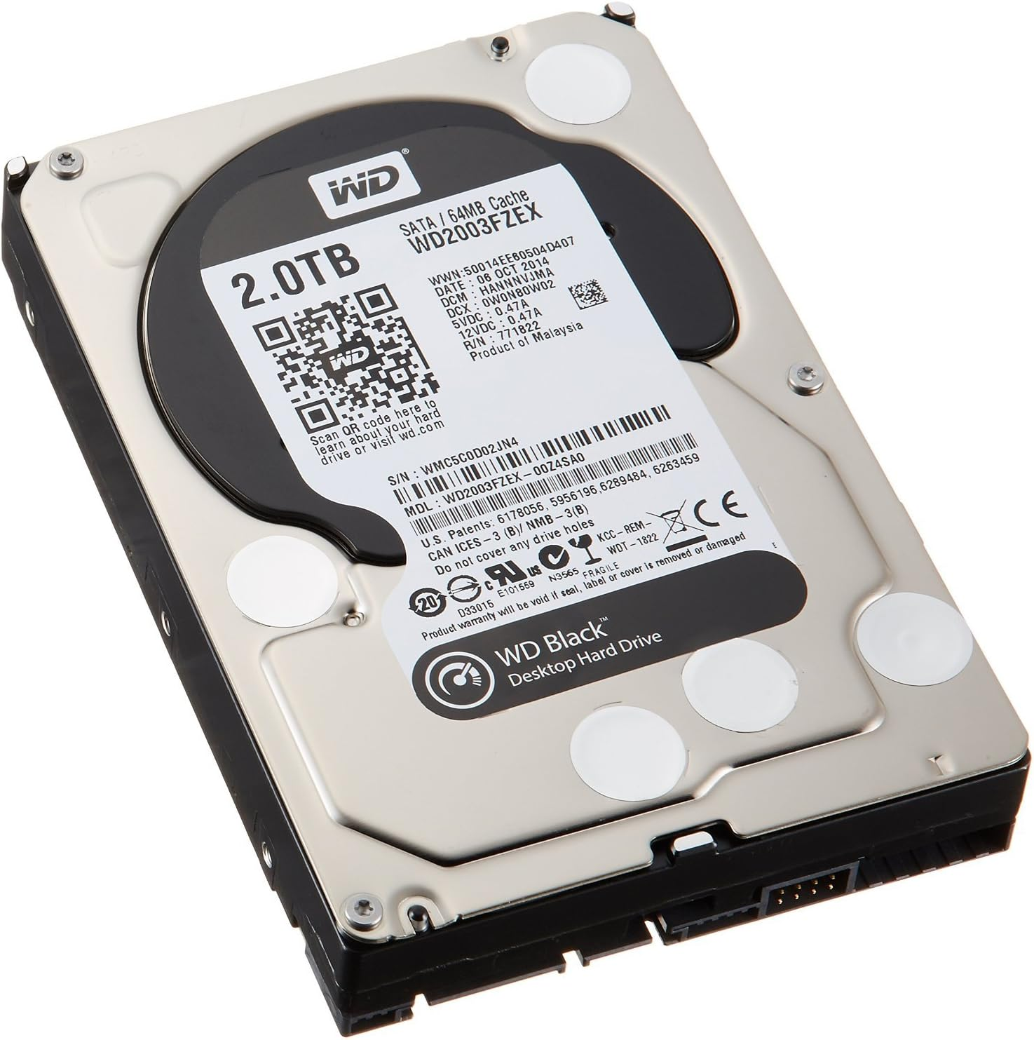 WD Black WD2003FZEX 2 TB HDD product image