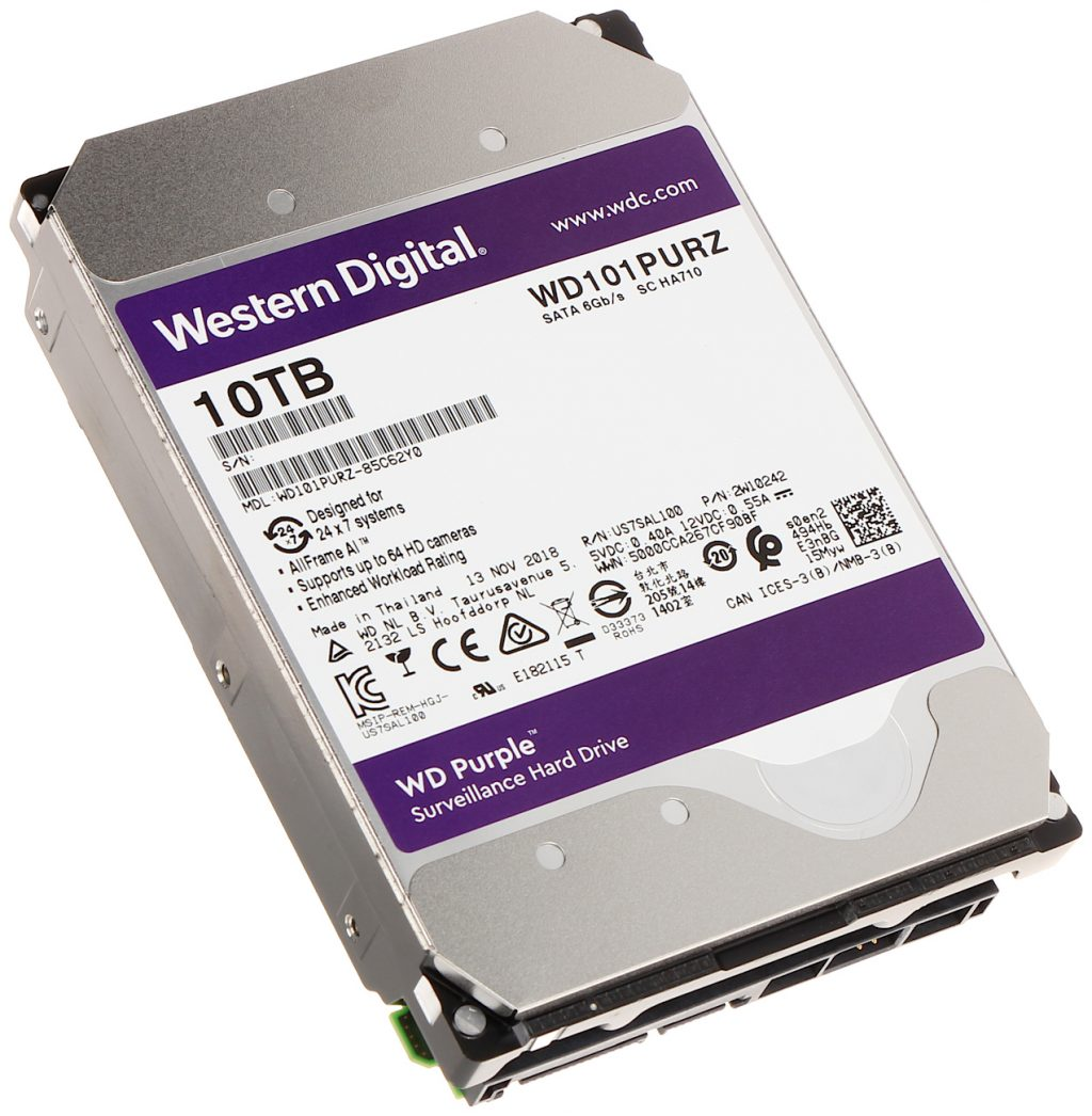 WD Purple WD101PURZ 10 TB Surveillance HDD product image