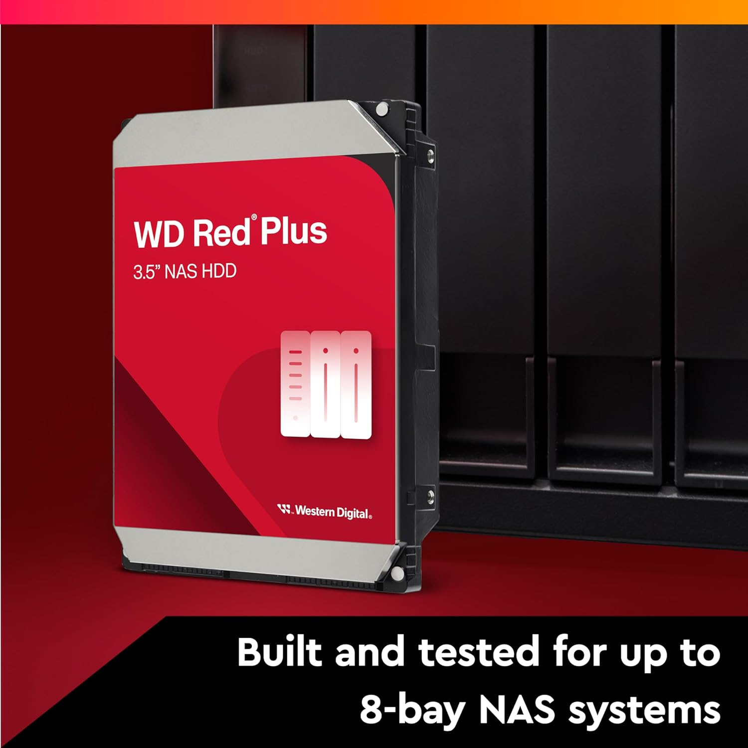 WD Red Plus WD20EFPX 2 TB NAS HDD product image