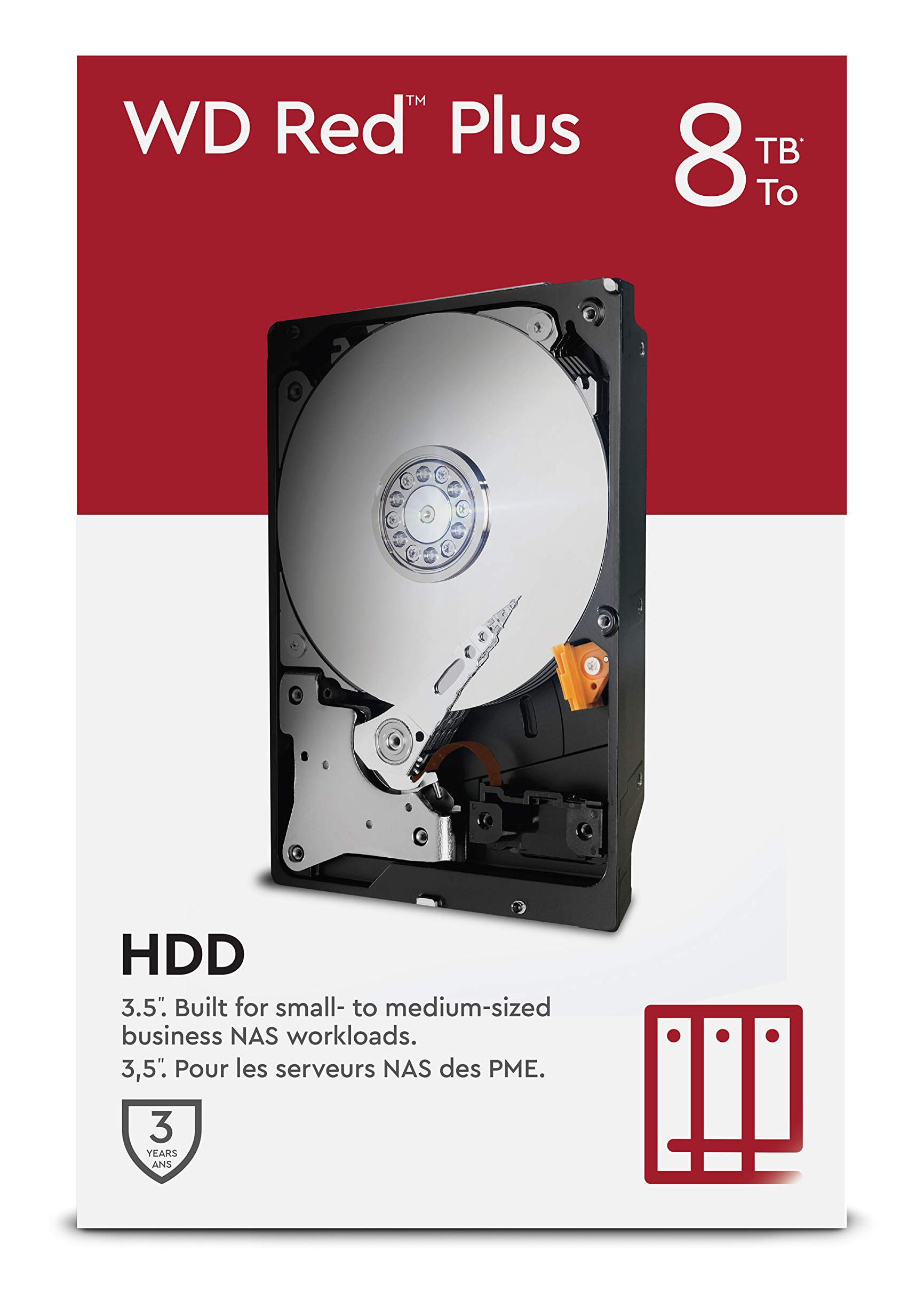 WD Red Plus WD80EFPX 8 TB NAS HDD product image